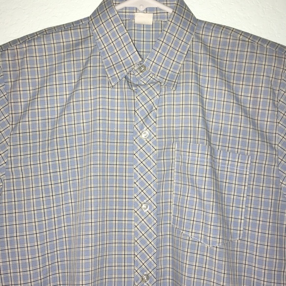 **SOLD** Boys Blue Button Down Shirt 16PE - Picture 2 of 4